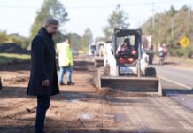 Entre Ríos: Frigerio recorrió las obras que se realizan en las rutas provinciales 4 y 22