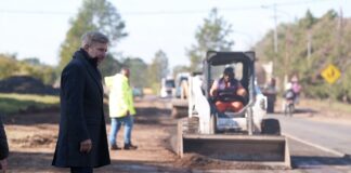 Entre Ríos: Frigerio recorrió las obras que se realizan en las rutas provinciales 4 y 22