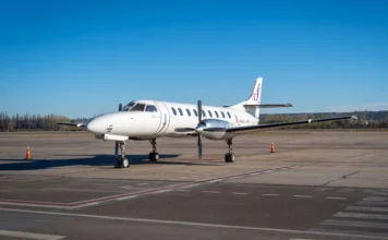 El primer vuelo de American Jet a Chapelco puso en marcha la nueva conexión aérea con los Lagos del Sur
